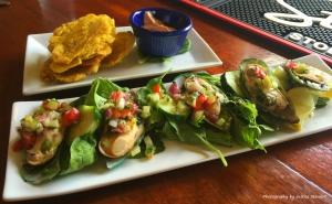Jumbo Mussels & Tostones at Sweet Plantains Restaurant 