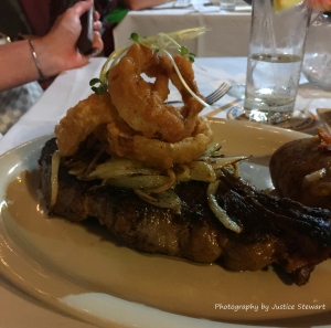 Ribeye steak at Vicar's Bar & Grill